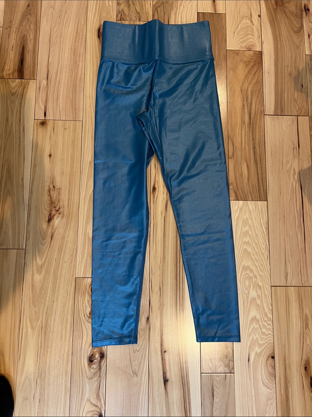Carbon38 Teal-Blue High-Waist Girls' Leggings